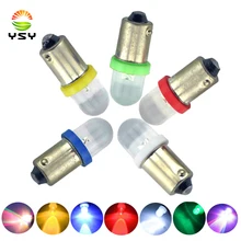 YSY 50 шт 12В DC BA9S 1 светодиодный F8 1 SMD T4W T11 светодиодный лампы выпуклая линза белый синий красный янтарь зеленый пинбол автомобильные лампы