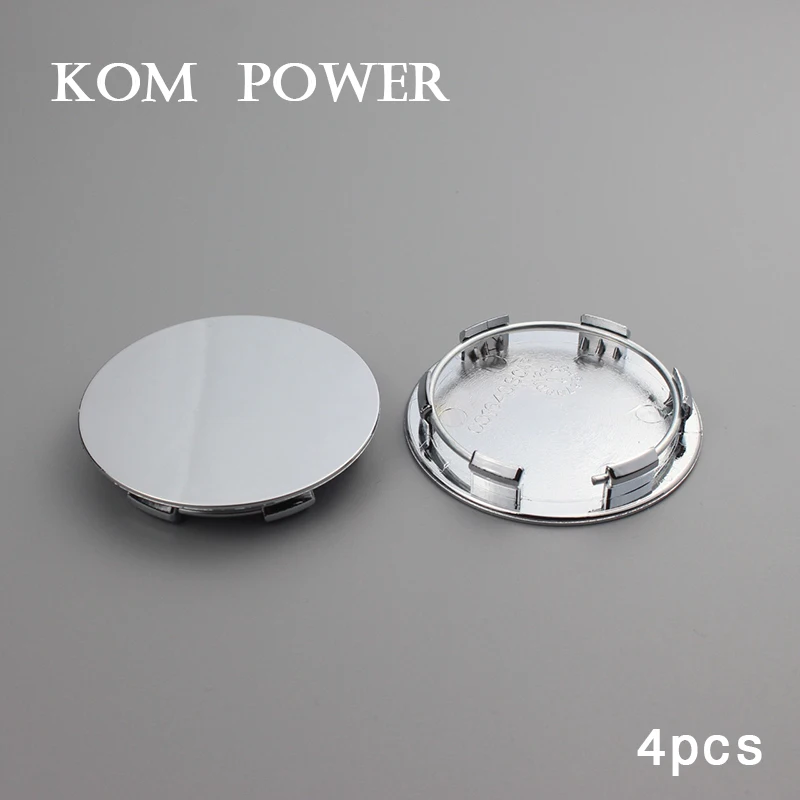 

KOM 4pcs 65mm wheel caps for rims cover hubcaps on wheels universal no emblem without logo blank chrome abs clip 57mm KP6557PM