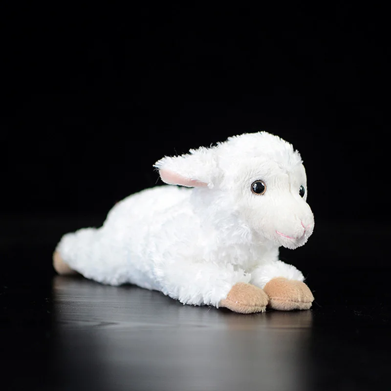 

17cm Lovely Lie Sheep Simulated Dolls Cute White Ovis Aries Soft Small Animal Kawaii Stuffed Plush Toy Kids Christmas Gift Mini