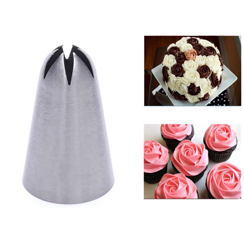 

1pcs Large Size Cream Nozzle Decor Tip Icing Nozzle Cake Fondant Baking Tool Set for Cake Decorating Tools Icing Nozzles