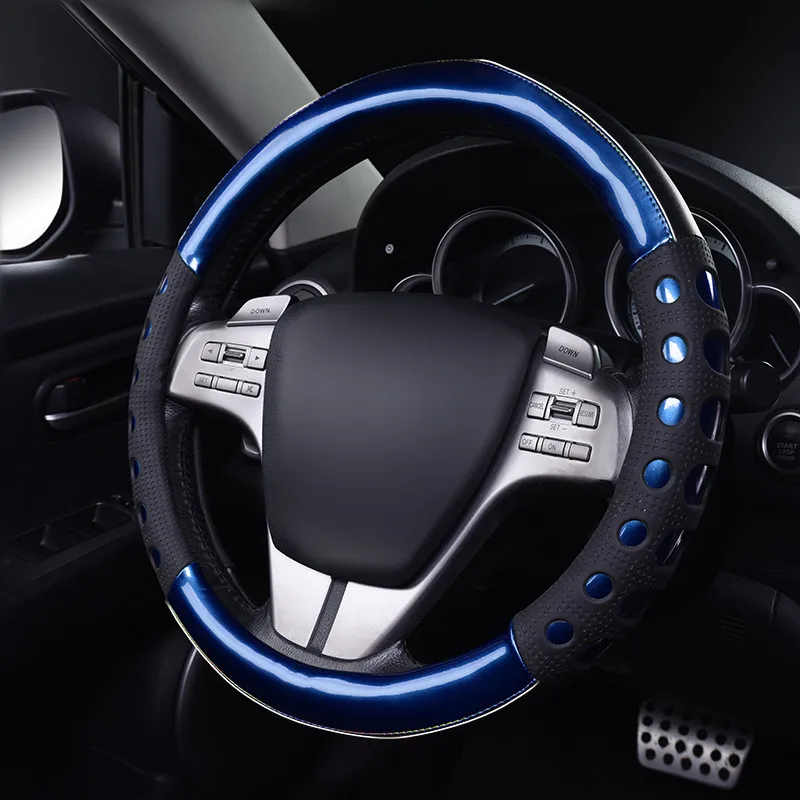 

2018 Car Anti-slip Steering Wheel Cover Soft and Snug Grip Massage Cool Universal Fit auto accessories