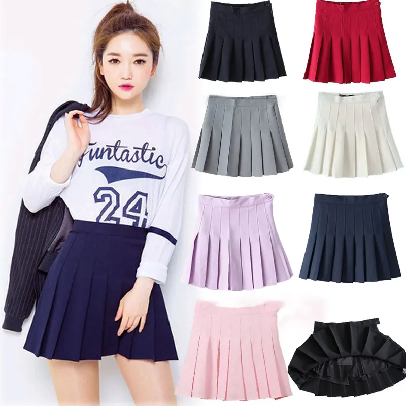 Buy Women Ladies Skirts 2016 Women's Pleated Uniforms