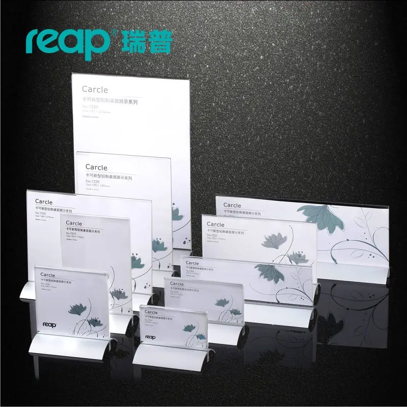 5 Pack Reap Carcle Acrylic T Shape Desk Sign Holder Card Display