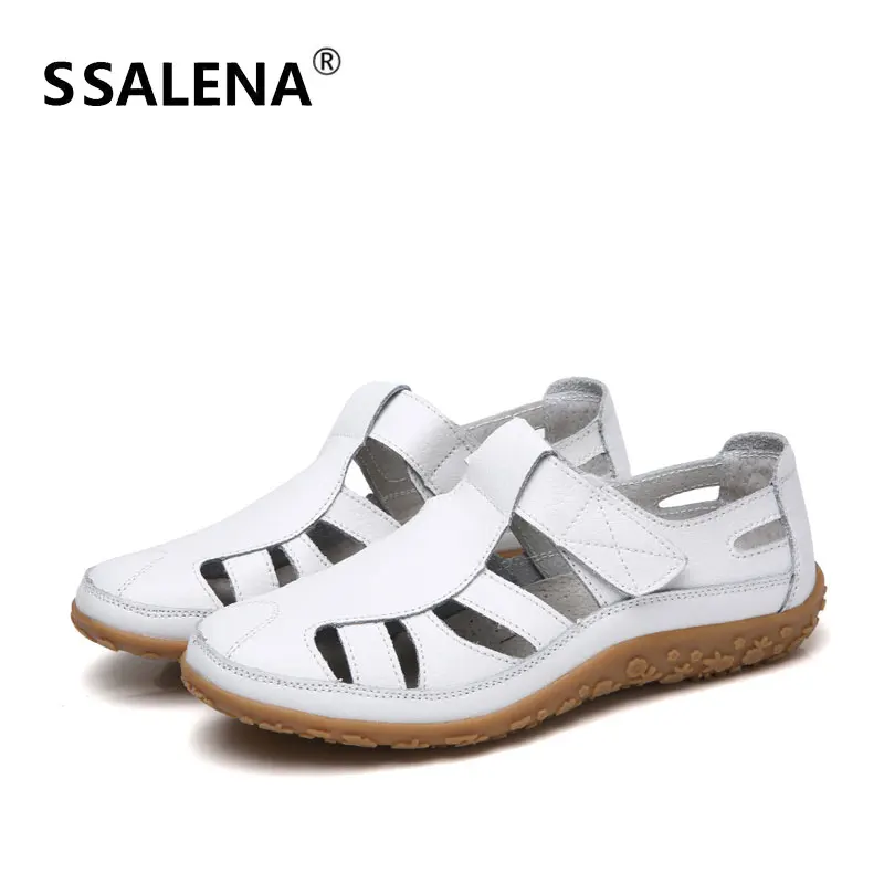 

Women Cut Out Beach Casual Sandals Ladies Close Toe Breathable Mesh Sandals Femlae Soft Sole Round Toe Flat Shoes AA60717