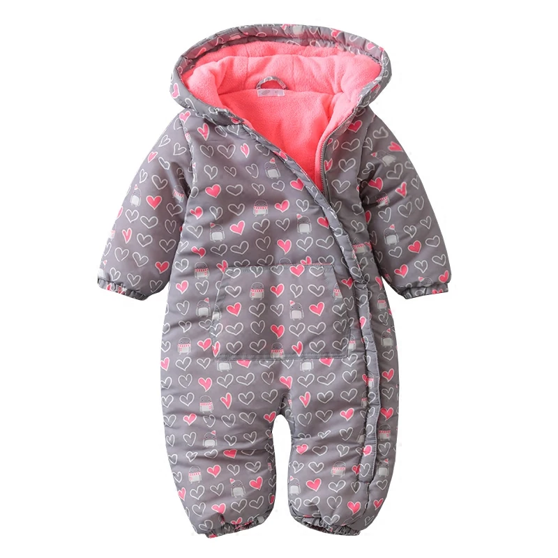 

Autumn winter baby boy girls Rompers thickened hoodies kids children jumpsuit Baby Clothing Pajamas