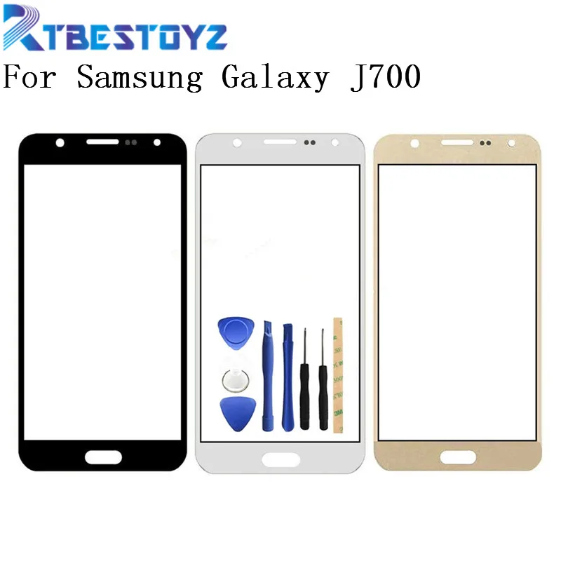 

RTBESTOYZ Outer Glass Lens Replacement Part For Samsung Galaxy J7 2015 J700 Touch screen Front Glass