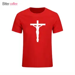 Новый летний Иисус печати хлопок для мужчин модные футболки Новый Повседневное короткий рукав Забавные топы Футболка мужская одежда