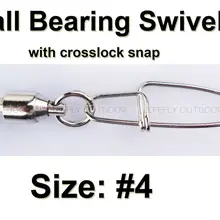 Размер 4/20 шарикоподшипниковые Вертлюги с crosslock оснастки, Нержавеющая сталь, игра Спорт Рыбалка