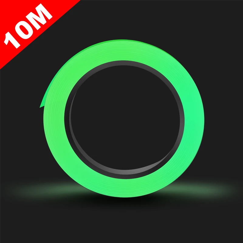 

1.5MM x 10M Luminous Tape Sticker High Luminance Glow Removable Waterproof Photoluminescent Glow in The Dark Safety Tape