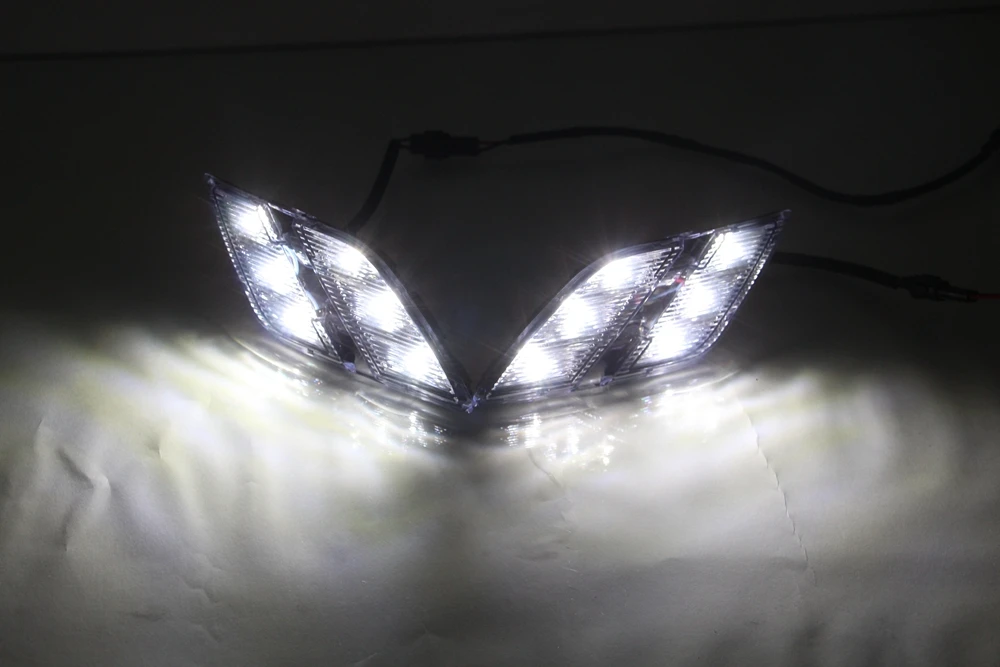 Super Bright LED Car Light White DRL LED Daytime Running Light Driving Fog Lamps 2pcs For Peugeot 301