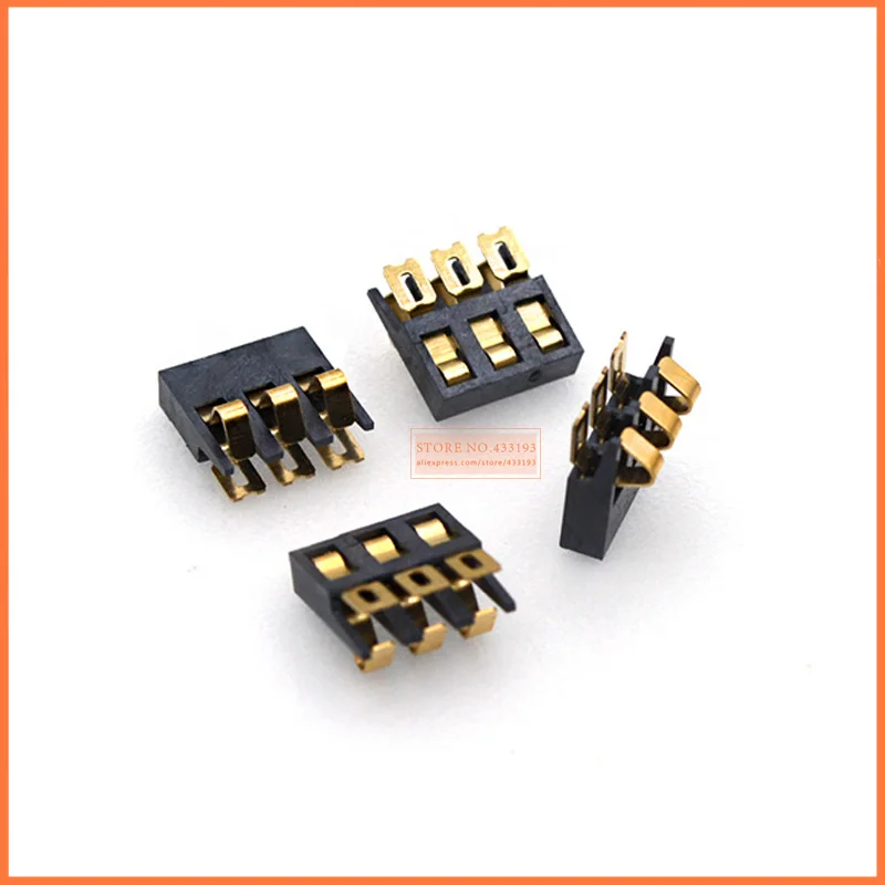 10PCS 3Pin Inner Battery Connector pitch 2.0mm H1.7mm Holder Clip