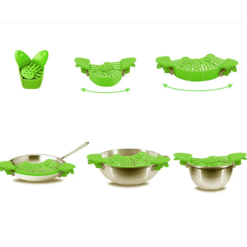 Multifunction-Funnel-Strainer-Leak-Proof-Noodles-Filter-Vegetable-Drainer-Colander-Silicone-Rice-Wash-Isolator-Kitchen-Gadgets