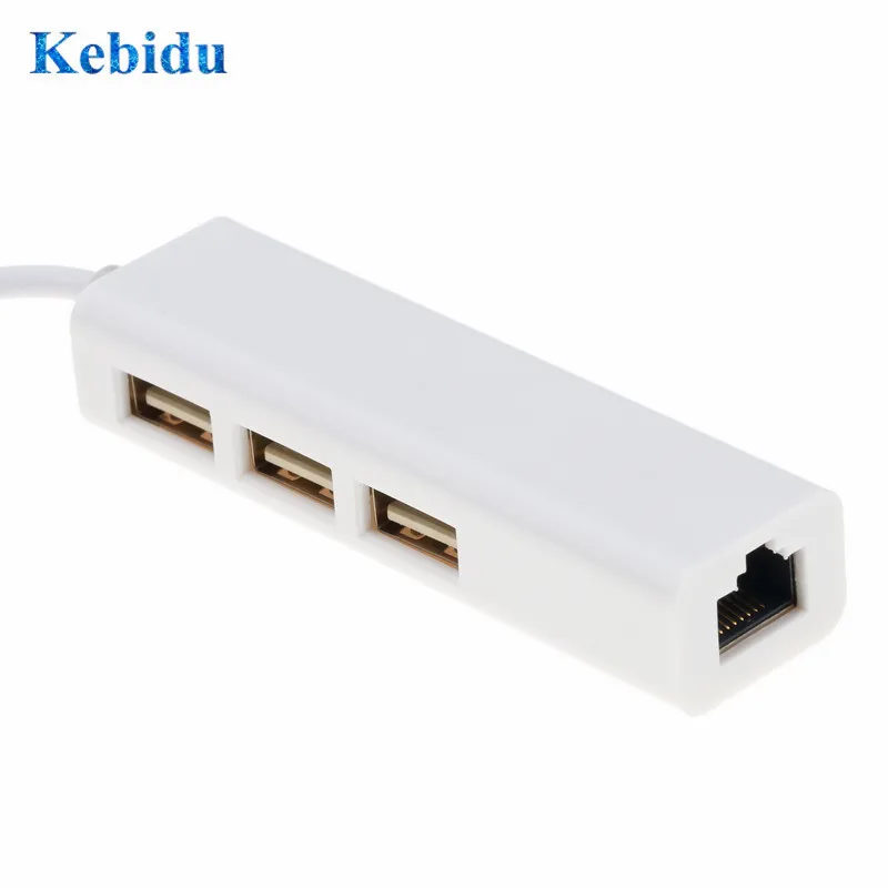 Kebidu USB C к Ethernet адаптер с type C USB 3,1 концентратор 3 порта RJ45 Сетевая карта Lan адаптер для Macbook USB-C Тип