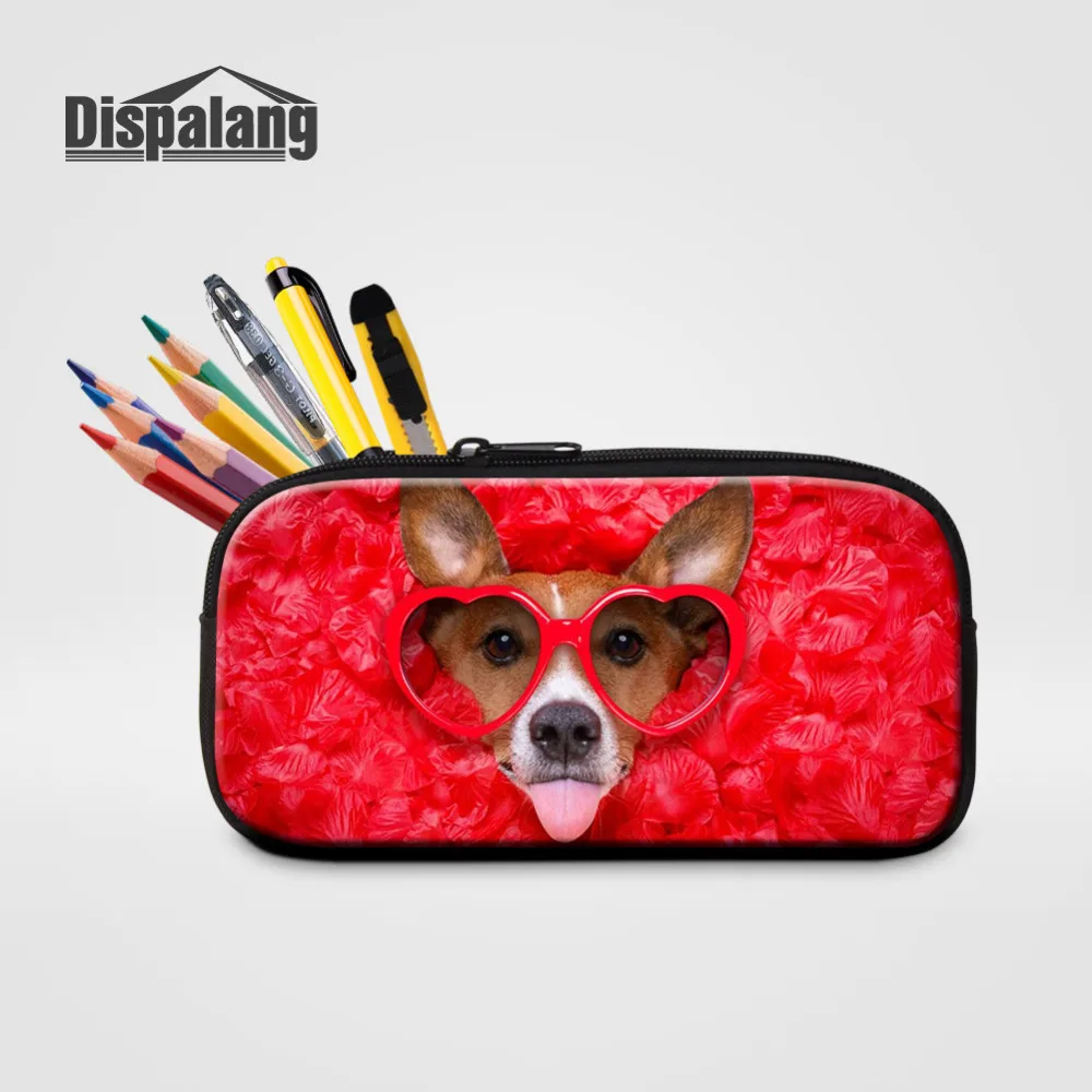 Dispalang Cute Women Make up Cases Cosmetic Bags Animal Pet Dog Pencil