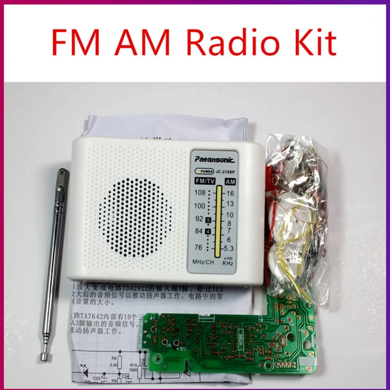 

2018 new arivl 1SET Portable FM AM Radio DIY KITS Interest Electronic Production radio DIY
