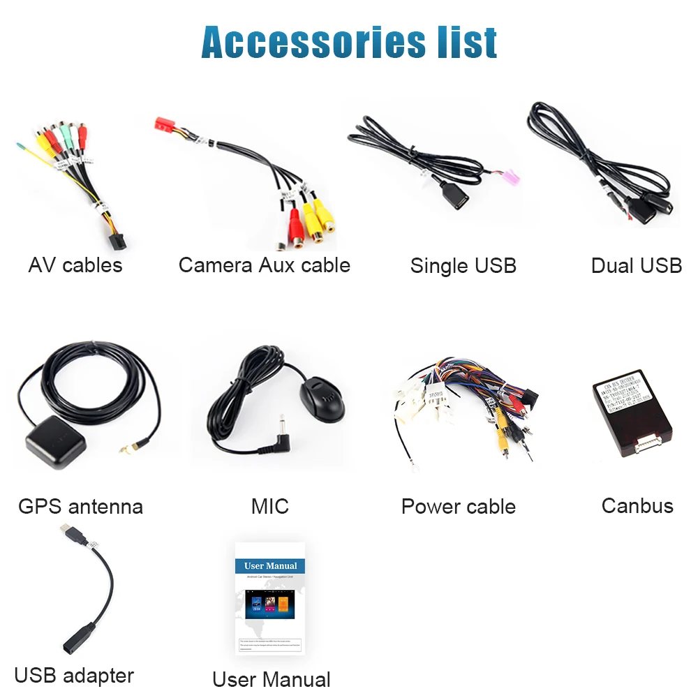 Best Dasaita 10.2" Radio Car Android 9.0 Multimedia Player for Toyota Highlander 2015 2016 Car Bluetooth GPS Navigation System 22