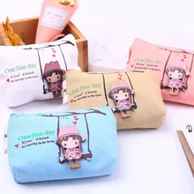 Милая Холщовая Сумка для монет, кошелек на молнии, кошелек для карт, кошелек на молнии, чехол для ключей, зажим для денег, милый маленький держатель для девушек