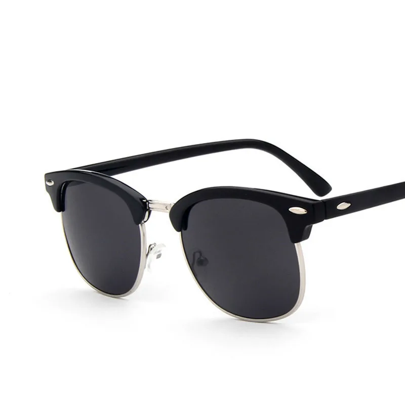 

Half Metal Vintage Classic Sunglasses Men Women Brand Designer Eye Glasses Mirror Sun Glasses Eyewear Gafas Oculos De Sol UV400