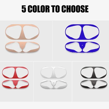 

Metal Dust Guard Sticker For Apple AirPods 1 2 Ultra-Thin Accessory Protective Sticker Dust-proof Skin Protection For AirPods