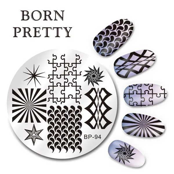 BORN PRETTY Geometic Flower Nail Art Stamp Plate Classic Traingle Heart маникюрный шаблон пластина с изображениями для нейл-арта - Цвет: 11