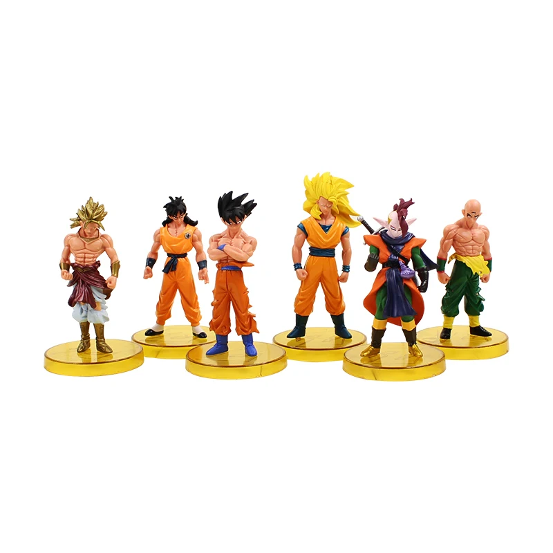 10-14 см 6 шт./лот Dragon Ball Z Super Saiyan Son Goku Vegeta Frieza Piccolo Cell Beerus ПВХ фигурка Модель Коллекция игрушек - Цвет: Style G-6 pcs in bag