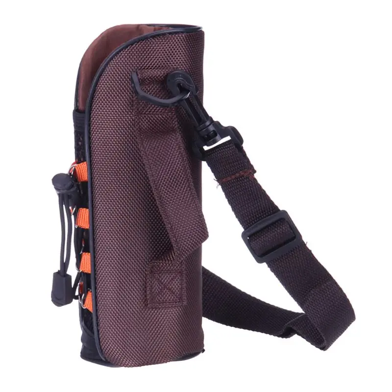 Water Bottle Carrier Heat Insulated Cover Bag Case Pouch Holder With Shoulder Strap Outdoor Tool 20x7.5cm