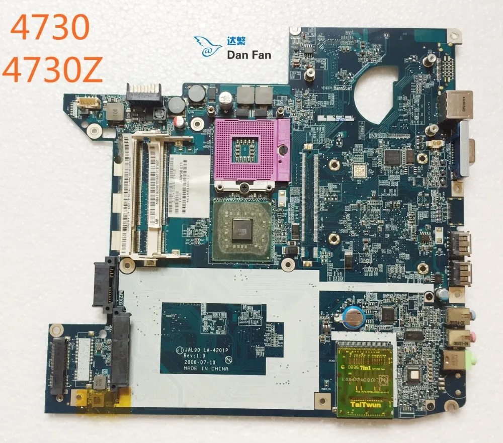

Laptop Motherboard For ACER Aspire 4730 4730Z Motherboard MBAT902001 JAL90 LA-4201P Mainboard 100%tested fully work