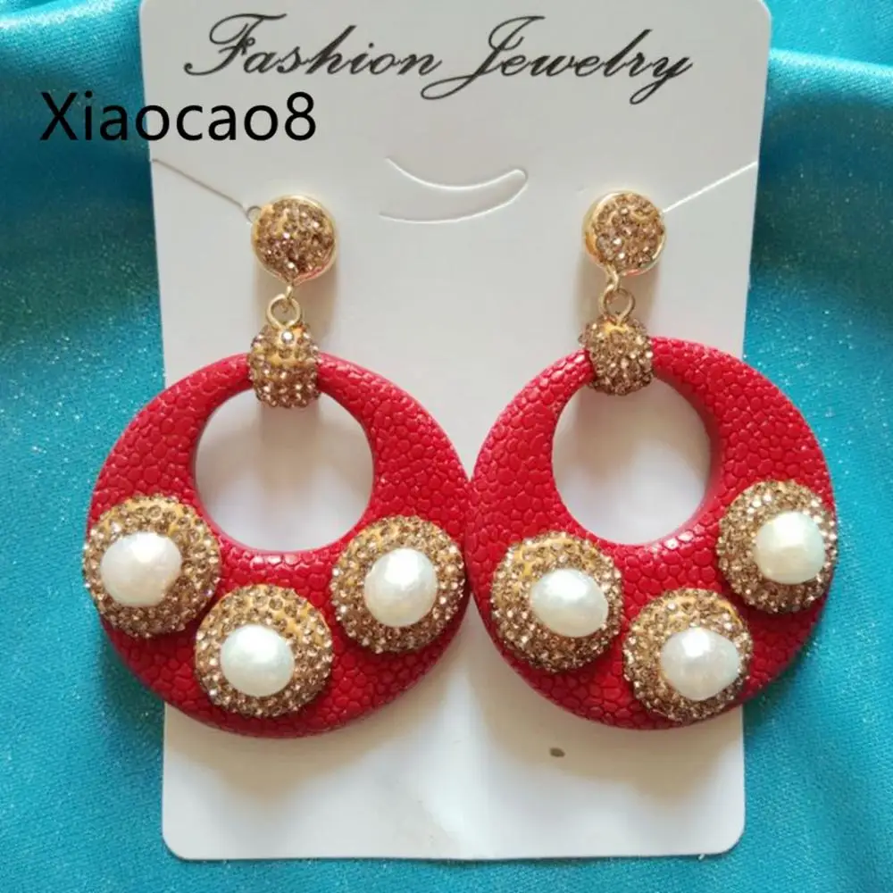 

Luxury statement earrings for women pearl big drop earring gold balck rehinestone earrings pendientes 2019 brincos