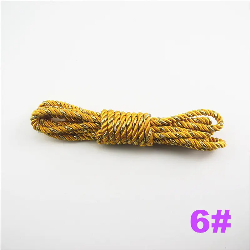 Fasmiley DIY Cord Jewelry findings 5 мм плетеная веревка мульти сверкающей Золотой витая нить DIY аксессуары строка поставляет 10 м ds219