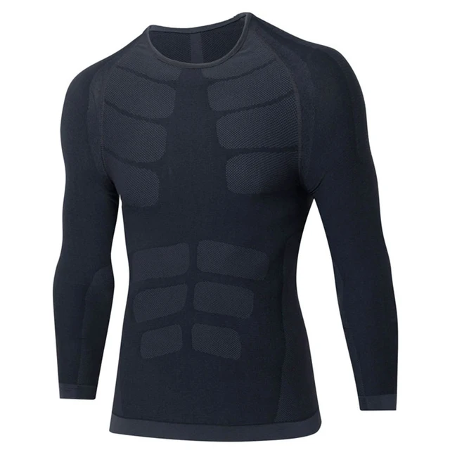 Hot Shapers Men's Compression Slimming Shirts man Absorbs sweat Can be