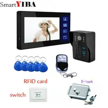 SmartYIBA 7″ TFT Wired Video Intercom Doorbell Rainproof Door Phone Camera Chime for CCTV Home Security video door phone system