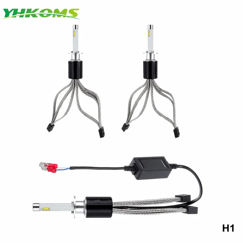 YHKOMS Auto LED světlomety H4 H7 LED H8 H9 H11 9005 / HB3 9006 / HB4 880/881 / H27 H1 H3 9004 9007 H13 žárovky do autosvětel 6000K bílá