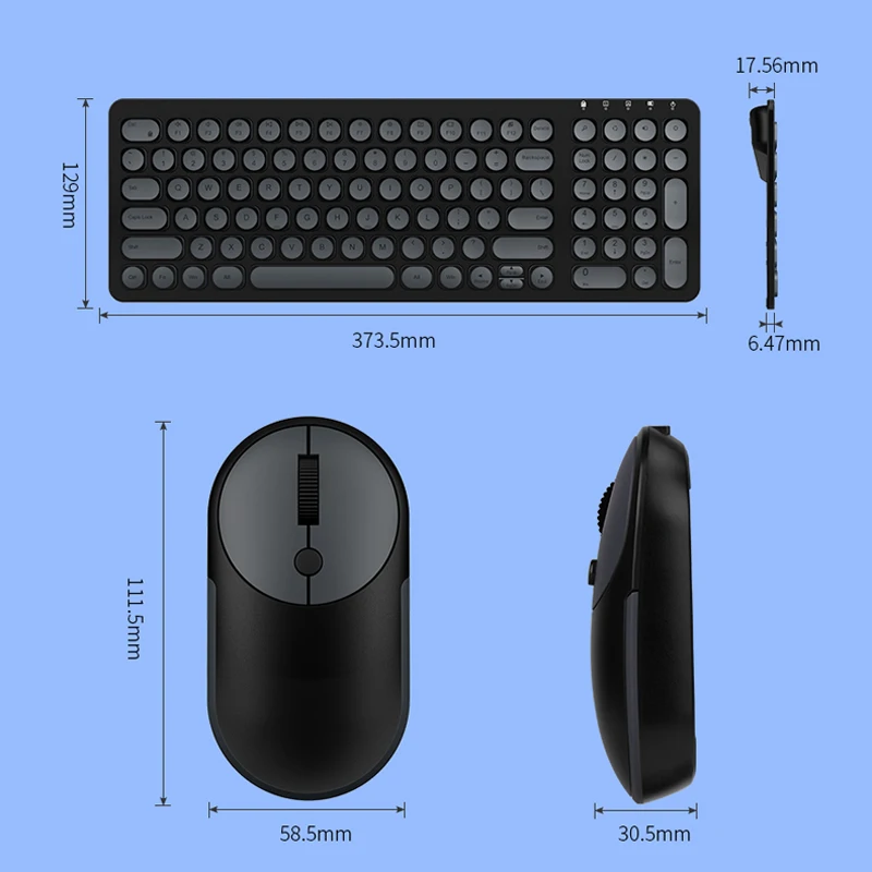 B. O. W 2,4 ГГц(шепот-тихий) клавиатура и мышь комбо, 99 клавиш тонкая беспроводная клавиатура и оптическая мышь для настольного компьютера, ноутбука