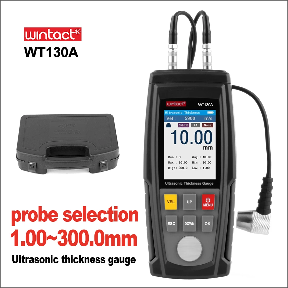 Paint thickness gauge thickness gauge WINTACT Digital ultrasonic car paint thickness gauge meter Handheld thickness metal tester High precision coat meter