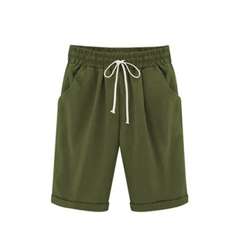 

Women Lady Pirate Shorts Casual Elastic Waistband Loose With Pocket Fashion For Summer BMF88