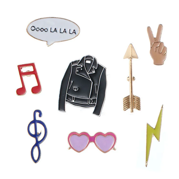 1PC Retail Painted Oil Cartoon brooch Nots Jackets Arrow Flash Fast Shipping