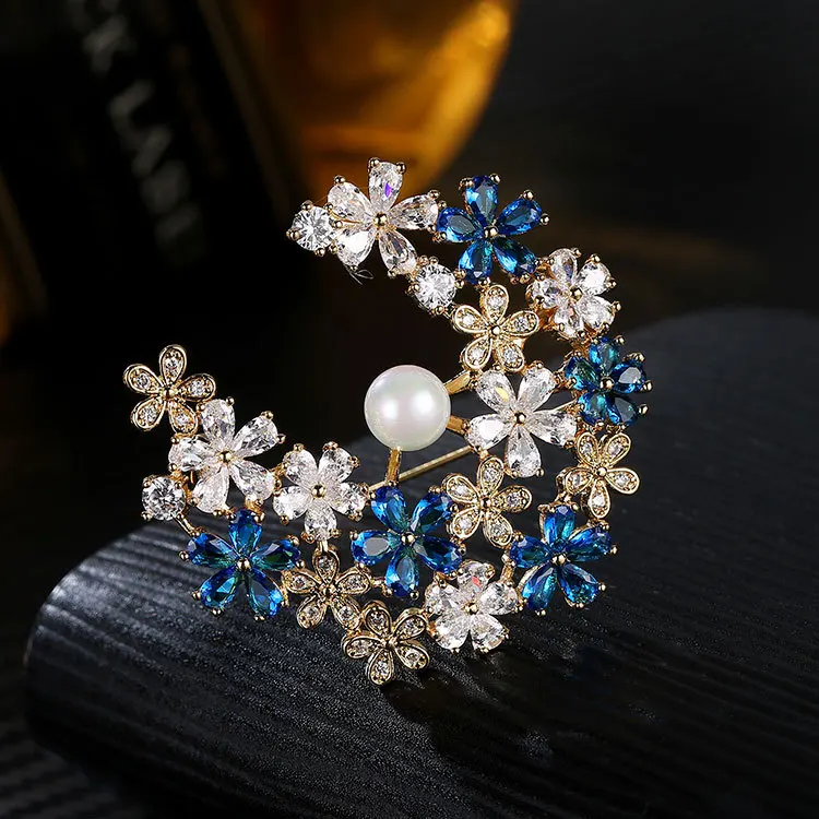 fashion high quality flower brooches for womenin Brooches from Jewelry
