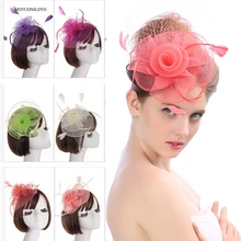 Chapeau Femme Mariage свадебные шляпы с зажимом перо Марля Свадебные аксессуары женские шапки для особых формальных вечеринок