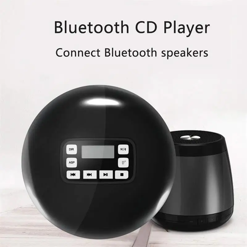 Bluetooth CD Player with LED Display Headphone Jack Anti Skip Protection Anti Shock Personal CD Music Disc Player for Kids Adult