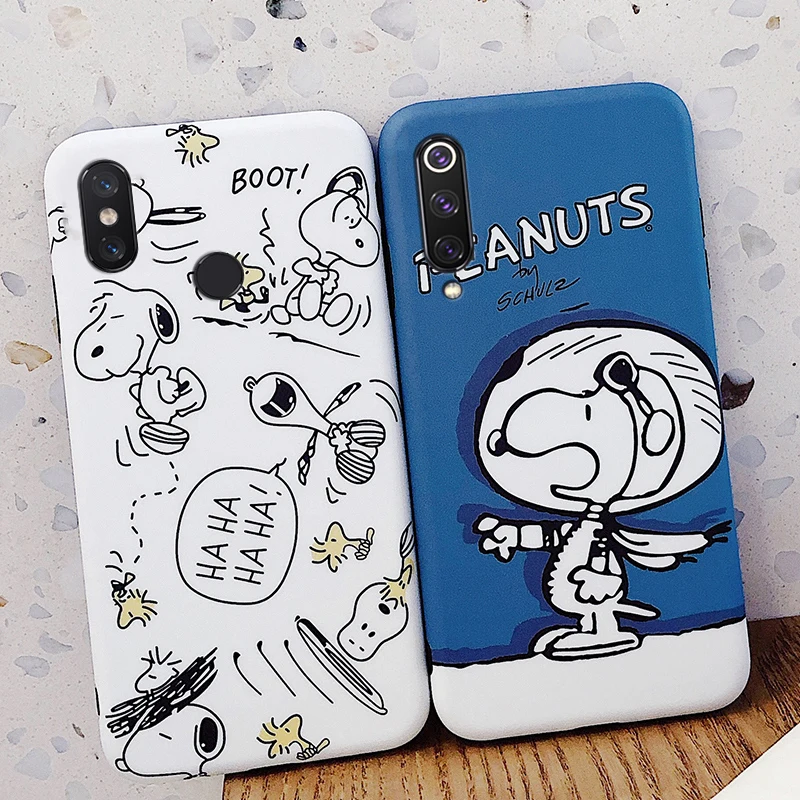 

Cartoon Beagle Phone Case Soft mi 9SE 8 Explorer A2 For Xioami 6 Mix 2s MAX3 Matte IMD Silicone Back Cute God Antiknock Couqe