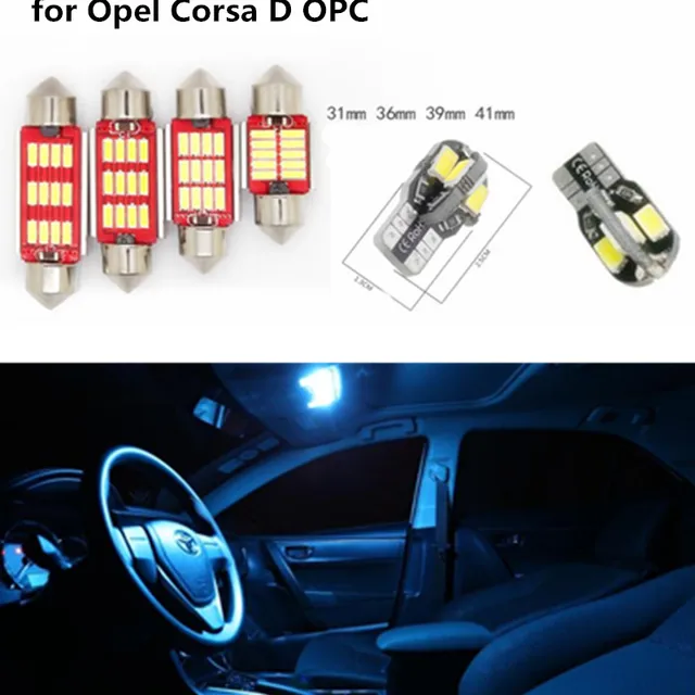 11pcs Car LED light bulbs for Opel Corsa D OPC Canbus Interior Lamp