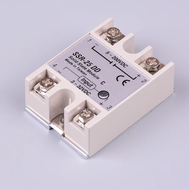 DC Relais 3-32VDC To 5-60VDC SSR 25AA Solid State Relay SSR-25DD 25A AC Control
