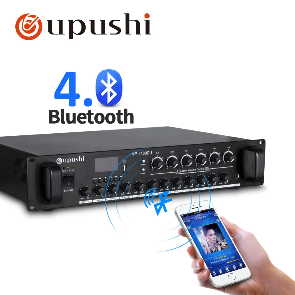 6 зонный усилитель pa с bluetooth домашний аудиоусилитель дистанционным управлением USB