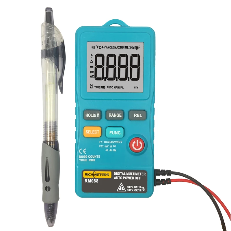Goede Richmeters RM088 Mini Digitale Multimeter 8000 Telt Lijn Frequentie True Rms Flash Licht Ac Dc Spanning Ohm