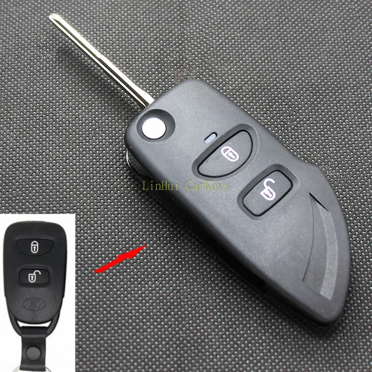 

PINECONE for HYUNDAI TUCSON Remote Key 2+1 Buttons Uncut Blade Modified Remote Blank Key Shell 1 PC