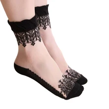 Распродажа, как горячие торты, кружевные прозрачные японские тонкие носки в трубчатом стекле, женские носки 5 пар = 10 штук