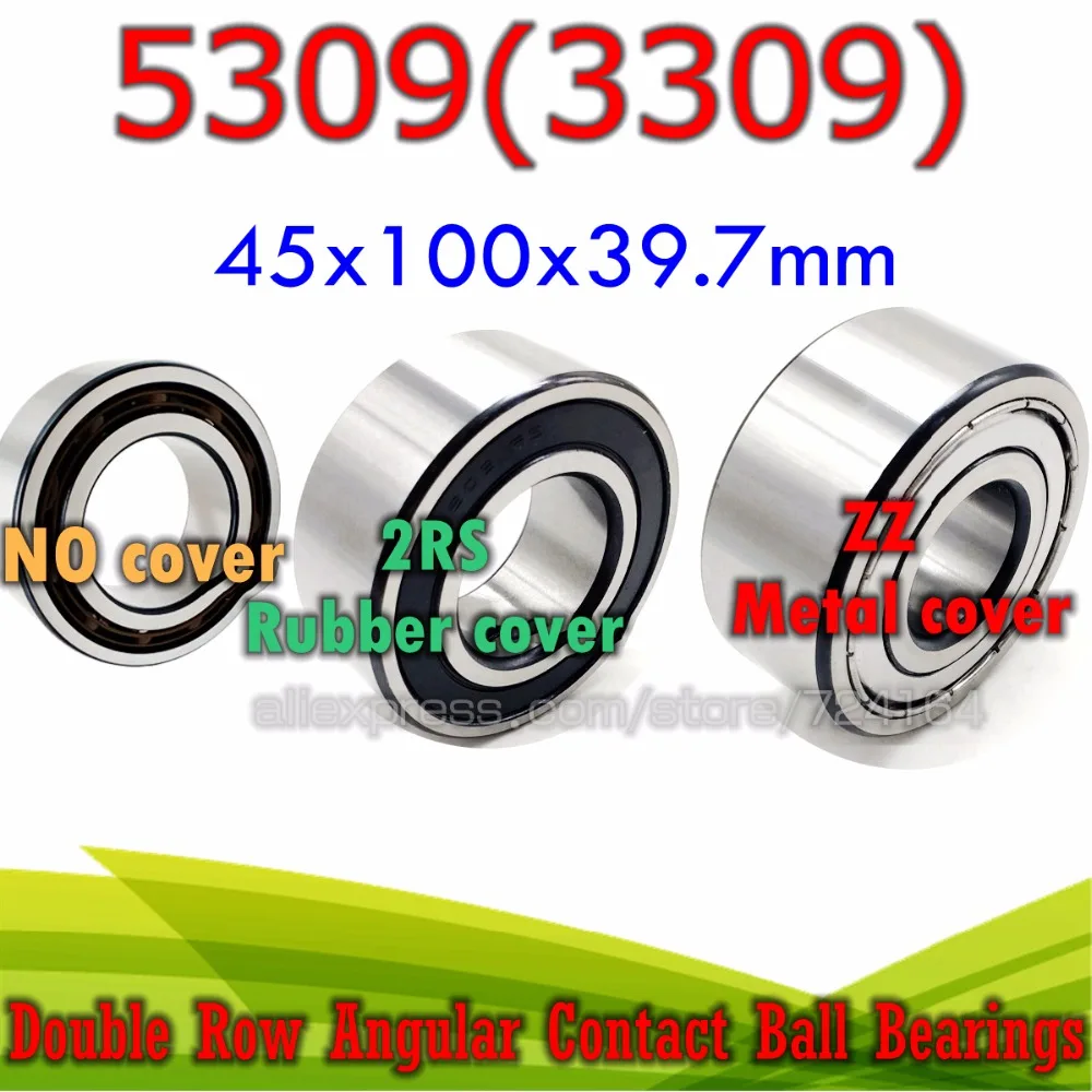 5309-2RS Premium Sealed Double Row Angular Contact Ball Bearing 45x100x39.7mm