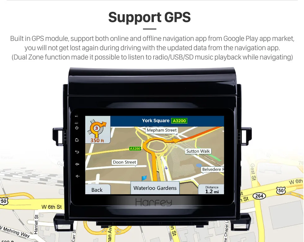 Clearance Harfey 2Din Android 8.1 For Toyota Vellfire ANH20 Ford Focus Exi AT 2004-2011 Multimedia radio player GPS NAVIGATION 6