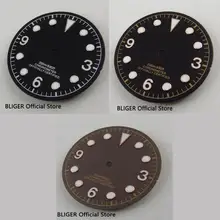 30,4 мм стерильные черные циферблат белые светящиеся знаки Калибр eta 2824 2836 MIYOTA 8205 8215 автоматический механизм из нержавеющей стали Циферблат часов