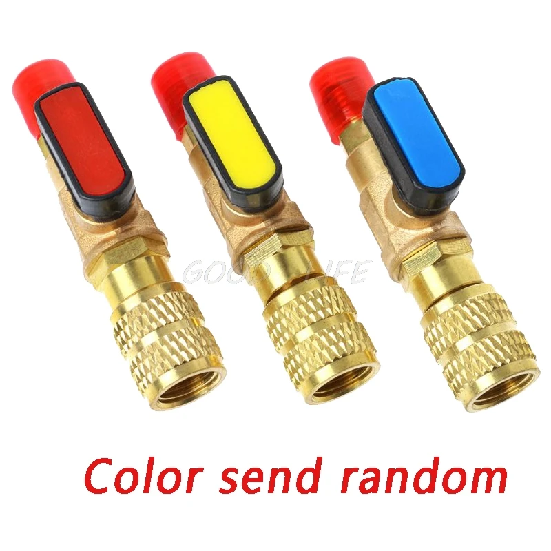 

1pc R410A Refrigerant Valve AC Charging Hoses Brass Straight Ball Valves for Refrigeration Manifold Gauges Mayitr